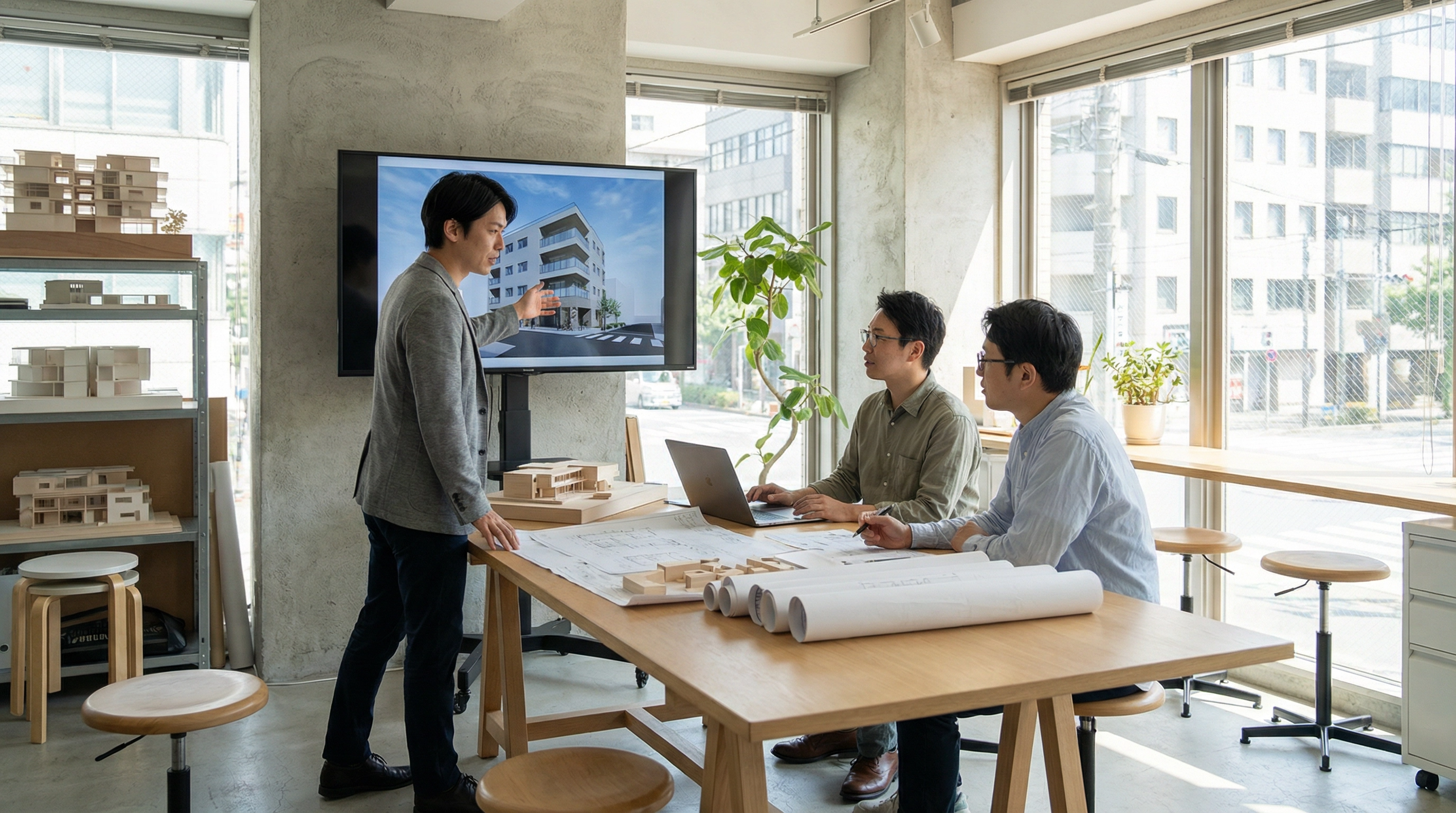 建築設計事務所のミーティング