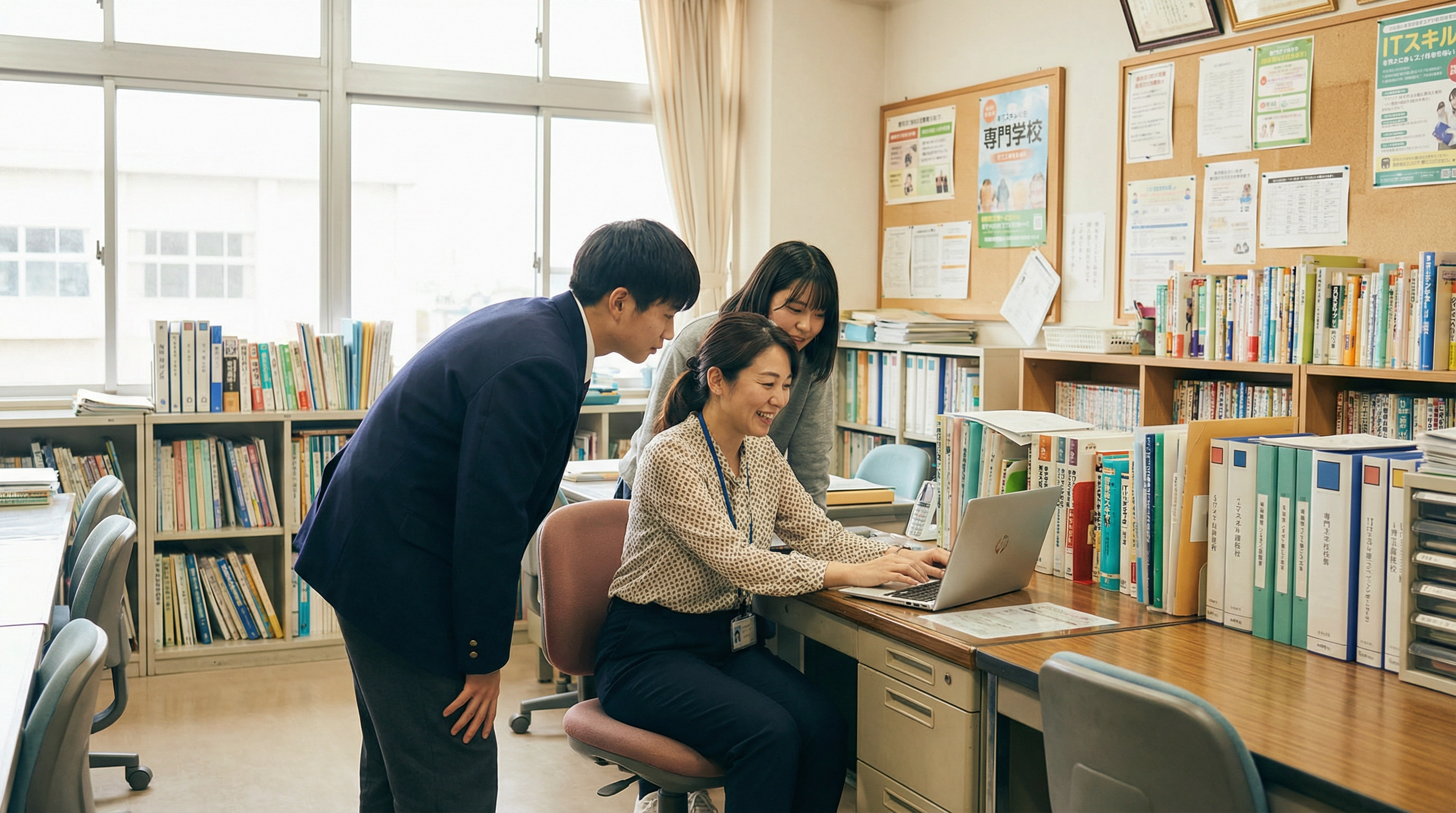 専門学校の先生と学生